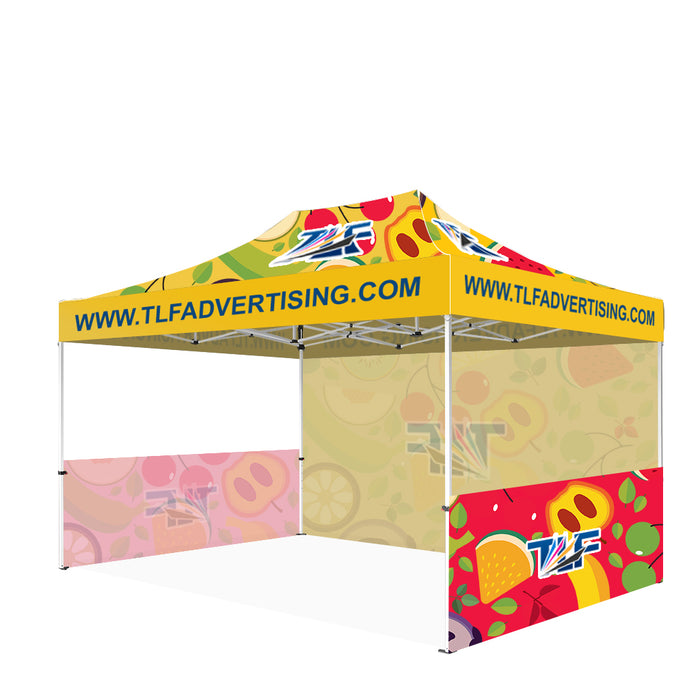 USA Free Shipping package #4   10x15 Tent (Frame +Printed Top+Single Sided Printed Full Back Wall +2*Single Sided Printed Half Walls)