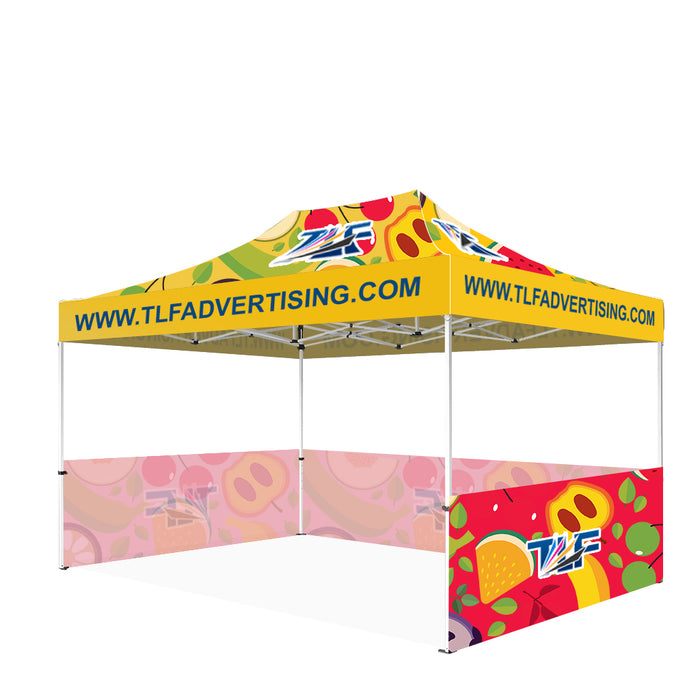 USA Free Shipping package #6   10x15 Tent (Frame +Printed Top+2*Single Sided Printed 10ft Half Walls+1*Single Sided Printed 15ft Half Walls)