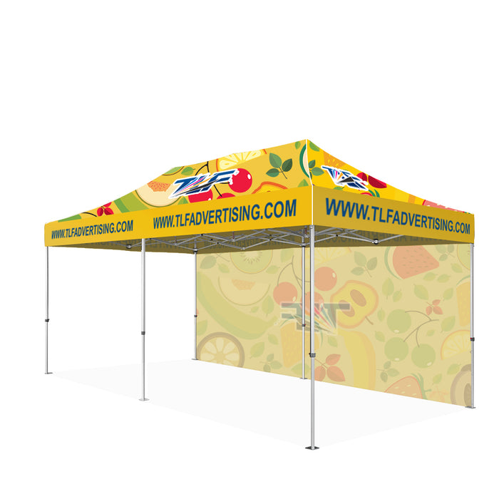 USA Free Shipping package #2   10x20 Tent (Frame +Printed Top+Single Sided Printed 20ft Full Back Wall )