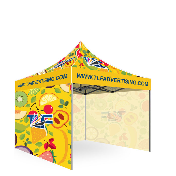 Package #8   5x5 Tent (Frame +Printed Top+3 *Single sided printed full wall )