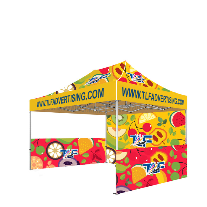 Package #5   13x20 Tent (Frame +Printed Top+Double Sided Printed Full Back Wall +2*Double Sided Printed Half Walls)