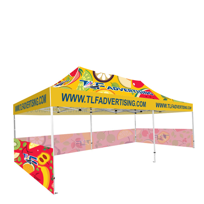 Package #6   13x26 Tent (Frame +Printed Top+2*Single Sided Printed 13ft Half Walls+1*Single Sided Printed 26ft Half Walls)