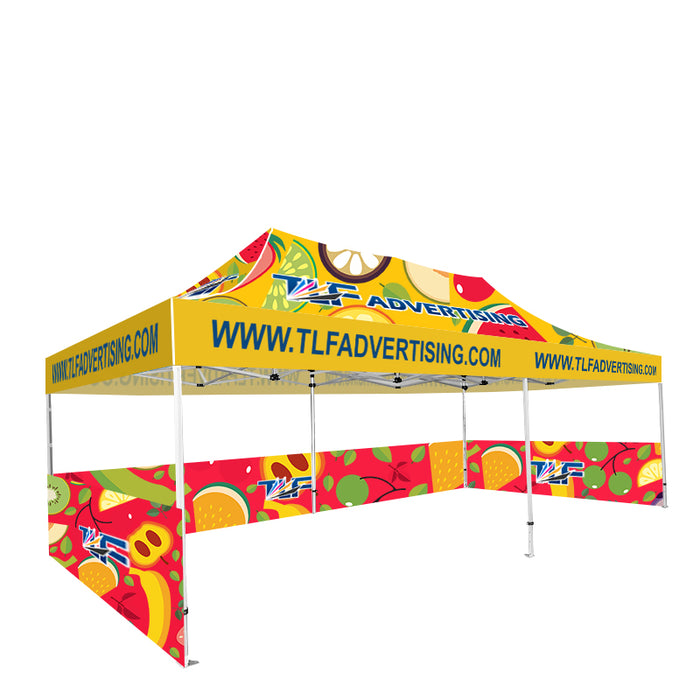 Package #7   13x26 Tent (Frame +Printed Top+2*Double Sided Printed 13ft Half Walls+1*Double Sided Printed 26ft Half Walls)