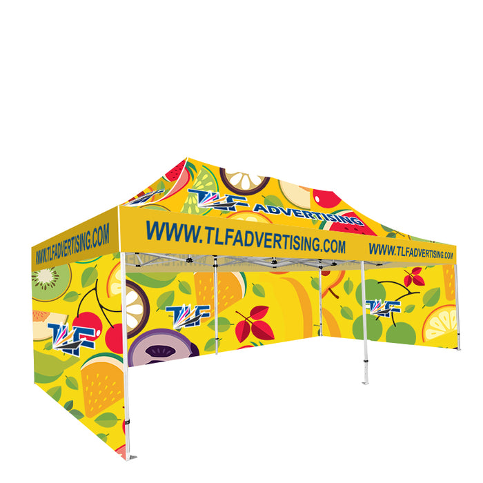 Package #9   13x26 Tent (Frame +Printed Top+Double Sided Printed 26ft Back Wall +2*Double Sided Printed 13ft  Full Walls)