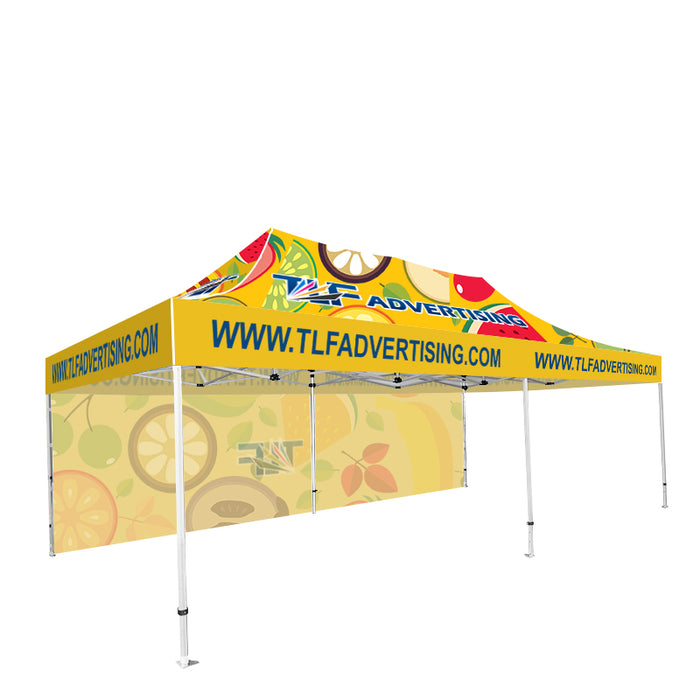 Package #2   13x26 Tent (Frame +Printed Top+Single Sided Printed 26ft Full Back Wall )