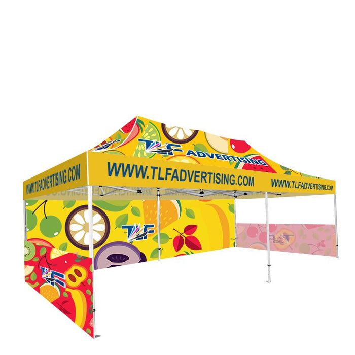 Package #12  13x26 Tent (Frame +Printed Top+Double Sided Printed 26ft Back Wall +2*Single Sided Printed 13ft  Full Walls)