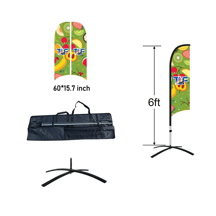 6ft Popular Custom Printed Feather Flags